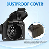 Nilight 4 Way Flat to 7 Way Round Trailer Adapter Plug, view 6