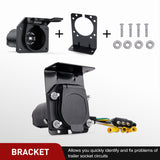 Nilight 4 Way Flat to 7 Way RV Trailer Blade Adapter Plug, view 3