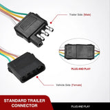Nilight 4 Way Flat Trailer Y-Splitter Adapter Extension Harness, view 3