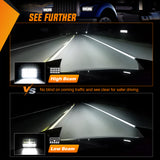 Nilight 4x6 Inch LED Headlights 45W Hi/Lo Sealed Beam Rectangular Headlight Replacement H4651 H4652 H4656 H4666 H6545 Compatible with Chevy Kenworth Peterbil Ford Freightliner Oldsmobile(Silver, 4PCS), view 4