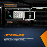 Nilight 4x6 Inch LED Headlights 45W Hi/Lo Sealed Beam Rectangular Headlight Replacement H4651 H4652 H4656 H4666 H6545 Compatible with Chevy Kenworth Peterbil Ford Freightliner Oldsmobile(Silver, 4PCS), view 6