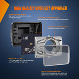 Nilight 4x6Inch LED Hi/Lo Sealed Beam Headlights 60W H4651 H4652 H4656 H4666 H6545 Black 4Pcs, view 3