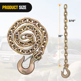 5/16Inch X 35Inch Trailer Safety Chain 2pcs Grade 70 Towing Chain with Clevis Snap Hooks 18800lbs Break Strength for Trailer, RV,and Boat Towing Visit the Nilight Store, view 2