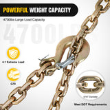 5/16Inch X 35Inch Trailer Safety Chain 2pcs Grade 70 Towing Chain with Clevis Snap Hooks 18800lbs Break Strength for Trailer, RV,and Boat Towing Visit the Nilight Store, view 3