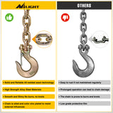 5/16Inch X 35Inch Trailer Safety Chain 2pcs Grade 70 Towing Chain with Clevis Snap Hooks 18800lbs Break Strength for Trailer, RV,and Boat Towing Visit the Nilight Store, view 4