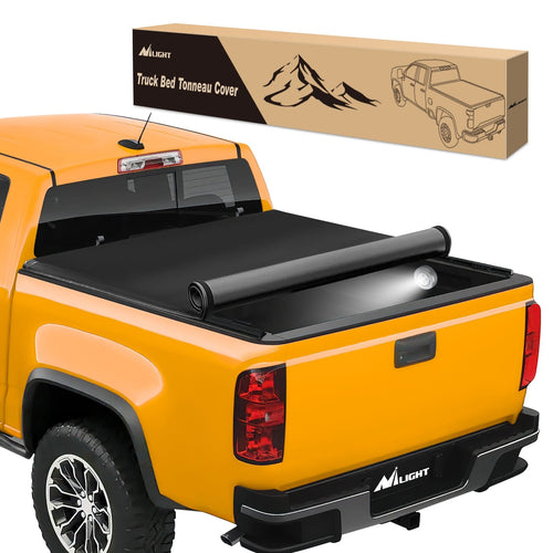 Nilight 5.2ft Soft Roll Up Truck Bed Cover for Chevy Colorado / GMC Canyon 2015 2016 2017 2018 2019 2020 2021 2022