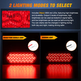 Nilight 5.5 Inch Aluminum Housing Tail Light 2 PCS 24 LED Red Running Brake Turn Signals Marker Lights Surface Mount IP67 Waterproof for 10-30V RV Camper Trailer Truck Bus Boat, view 3