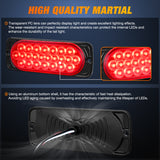 Nilight 5.5 Inch Aluminum Housing Tail Light 2 PCS 24 LED Red Running Brake Turn Signals Marker Lights Surface Mount IP67 Waterproof for 10-30V RV Camper Trailer Truck Bus Boat, view 5