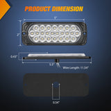 Nilight 5.5 Inch Aluminum Housing Tail Light 2 PCS 24 LED White Back Up Reverse Marker Lights Surface Mount IP67 Waterproof for 10-30V RV Camper Trailer Truck Bus Boat, view 2