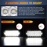Nilight 5.5 Inch Aluminum Housing Tail Light 2 PCS 24 LED White Back Up Reverse Marker Lights Surface Mount IP67 Waterproof for 10-30V RV Camper Trailer Truck Bus Boat, view 3