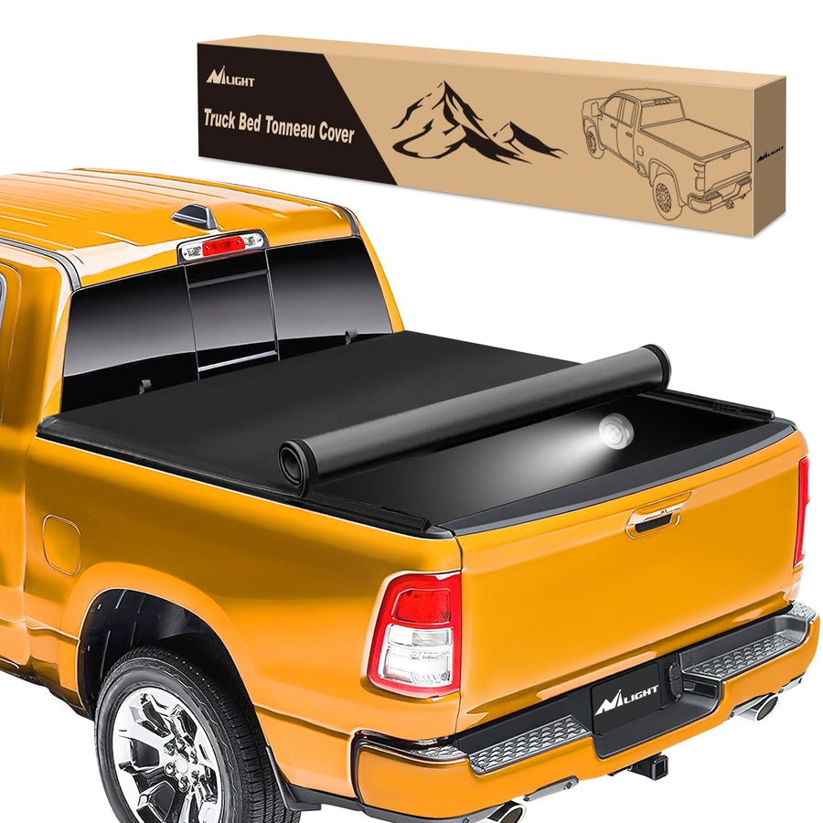 Nilight 5.5ft Soft Roll Up Truck Bed Cover for Ford F150 2009 2010 2011 2012 2013 2014
