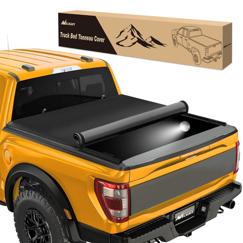 Nilight 5.5ft Soft Roll Up Truck Bed Cover for Ford F150 2015 2016 2017 2018 2019 2020 2021 2022 2023 2024