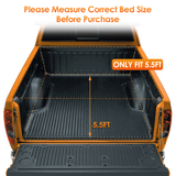 Nilight 5.5ft Soft Roll Up Truck Bed Cover for Ford F150 2015 2016 2017 2018 2019 2020 2021 2022 2023 2024, view 5