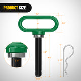 Nilight 5/8 Inch Diameter Heavy Duty Ultra Strong Neodymium Magnet Trailer Hitch Pin Green for Lawn Mower, Tractor, Towing Cargo, ATV Trailer, view 2