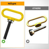 Nilight 5/8 Inch Diameter Heavy Duty Ultra Strong Neodymium Magnet Trailer Hitch Pin Yellow for Lawn Mower, Tractor, Towing Cargo, ATV Trailer, view 2