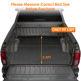Nilight 5.8ft Truck Bed Cover for Chevy Silverado 1500 / GMC Sierra1500 2014 2015 2016 2017 2018, view 5