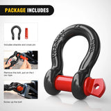 Nilight 5/8 Inch D-Ring Shackle 2 Packs, view 4