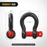 Nilight 5/8 Inch D-Ring Shackle 4 Packs, view 2