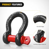 Nilight 5/8 Inch D-Ring Shackle 4 Packs, view 5