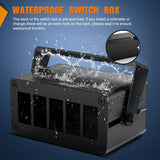 Nilight 5 Gang Rocker Switch Box 5 Holes Panel Detachable Installation Housing Waterproof Aluminum Rotatable Mount Bracket 12V 24V DIY Toggle Switches Voltmeter USB Socket for Boats Cars RVs Trucks, view 5