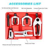 Nilight Ball Joint Separator Pitman Arm Puller Tie Rod End Tool 5 in 1 Front End Service Set, view 3
