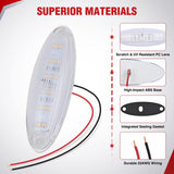 Nilight 5 Inch Amber Cab Marker Light Clear Lens Fits Freightliner Cascadia | Top Roof Marker Light 12LED IP67 Waterproof 12V Hardwired ,2008-2019 Replacement Fits Most Semi Trucks, 5 Pack, view 5