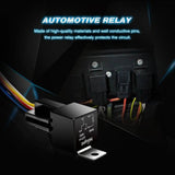 Nilight 5pcs 5Pin Relays with 5Pin Harness Sockets, view 5