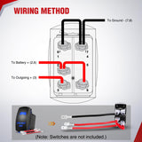 Nilight 2 PCS 5 Pin Rocker Switch Jumper Wires Set for 5Pin Toggle On/Off Rocker Switch Wiring fot Automotive Polaris Ranger RZR ATV Console Switch Install 1 Set Switch Not Included, view 2