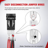 Nilight 2 PCS 5 Pin Rocker Switch Jumper Wires Set for 5Pin Toggle On/Off Rocker Switch Wiring fot Automotive Polaris Ranger RZR ATV Console Switch Install 1 Set Switch Not Included, view 5