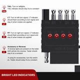 Nilight 5 Way Flat LED Indicator Trailer Tester for Turn Signal Tail & Reverse Lights, view 3