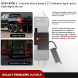 Nilight 5 Way Flat LED Indicator Trailer Tester for Turn Signal Tail & Reverse Lights, view 6
