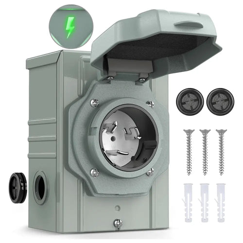 Nilight 50 Amp 3 Prong Generator Power Inlet Box