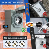 Nilight 50 Amp 3 Prong Generator Power Inlet Box, view 2