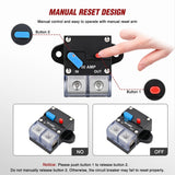 Nilight 50 Amp Circuit Breaker w/Manual Reset 12V-42V Overload Protection | Resettable Switch Trolling Motor Auto Car Stereo Audio Inline Fuse Block Holders Inverter for Automotive RV Marine Boat, view 5