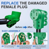 Nilight 50 Amp RV Female Replacement Plug 125/250 Volt Heavy Duty Receptacle with Handle ETL Listed NEMA 14-50R for Camper Caravan Motorhome Van Trailer, view 2