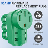 Nilight 50 Amp RV Female Replacement Plug 125/250 Volt Heavy Duty Receptacle with Handle ETL Listed NEMA 14-50R for Camper Caravan Motorhome Van Trailer, view 4