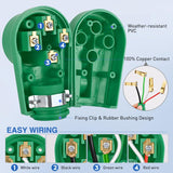 Nilight 50 Amp RV Female Replacement Plug 125/250 Volt Heavy Duty Receptacle with Handle ETL Listed NEMA 14-50R for Camper Caravan Motorhome Van Trailer, view 5