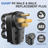 Nilight 50 Amp RV Male and Female Plug Set 14-50P 14-50R Receptable 125V/250V Volt Heavy Duty Electrical Camper ETL Listed for Caravan Motorhome Van Trailer, view 4
