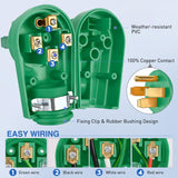 Nilight 50 Amp RV Male and Female Plug Set Heavy Duty14-50P 14-50R Receptable 125V/250V Volt ETL Listed for Electrical Camper Caravan Motorhome Van Trailer, view 6