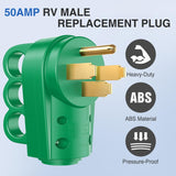 Nilight 50 Amp RV Male Replacement Plug 125/250 Volt Heavy Duty Receptacle with Handle ETL Listed NEMA 14-50P for Camper Caravan Motorhome Van Trailer, view 5