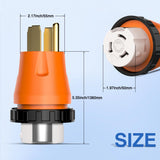 Nilight 50 Amp to 50Amp RV Power Adapter 125/250 Volt Twist Locking Connector 14-50P to SS2-50R 50A Male Plug to 50A Female Receptacle for RVs Generator Camper Caravan Shore Power Converter, view 2