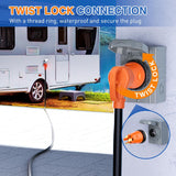 Nilight 50 Amp to 50Amp RV Power Adapter 125/250 Volt Twist Locking Connector 14-50P to SS2-50R 50A Male Plug to 50A Female Receptacle for RVs Generator Camper Caravan Shore Power Converter, view 4