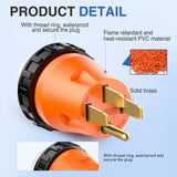 Nilight 50 Amp to 50Amp RV Power Adapter 125/250 Volt Twist Locking Connector 14-50P to SS2-50R 50A Male Plug to 50A Female Receptacle for RVs Generator Camper Caravan Shore Power Converter, view 5