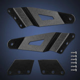 Nilight 50 Inch Curved Light Bar Bracket at Upper Windshield Roof Cab for 1999-2006 Chevy Silverado Suburban Avalanche Tahoe & GMC Yukon Sierra (Pair), view 4