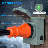 Nilight 50A 25FT Generator Extension Cord and Power Inlet Box 125/250V Heavy Duty 6/3+8/1 Gauge STW ETL Listed NEMA 14-50P/SS2-50R Twist Lock Connector for RV Outdoor Use, view 3