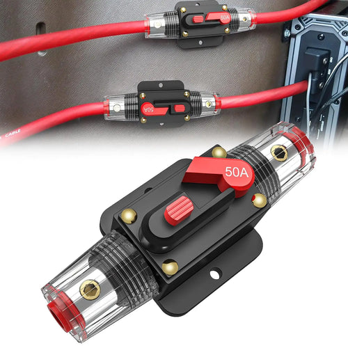 Nilight 50A Circuit Breaker Reset Fuse Holder