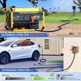Nilight 50 Amp 100FT RV EV Extension Cord 250V Heavy Duty 6/3+8/1 Gauge Pure Copper STW Wire UL ETL Listed 4 Prong Nema14-50P 14-50R 50F/50M Cable Suit for RVs EVs Trailer Campers, view 3
