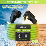 Nilight 15FT 50 Amp RV Extension Cord 250V Heavy Duty 6/3+8/1 Gauge Pure Copper STW Wire UL ETL Listed 4 Prong 14-50P 14-50R Weatherproof Suit for EV Trailer Campers Bright Green, view 5