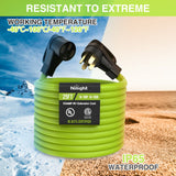 Nilight 25FT 50 Amp RV Extension Cord 250V Heavy Duty 6/3+8/1 Gauge Pure Copper STW Wire UL ETL Listed 4 Prong 14-50P 14-50R Weatherproof Suit for EV Trailer Campers Bright Green, view 5