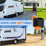 Nilight 50 Amp 25FT RV EV Extension Cord 250V Heavy Duty 6/3+8/1 Gauge Pure Copper STW Wire UL ETL Listed 4 Prong Nema 14-50P 14-50R 50F/50M Cable Suit for RVs EVs Trailers Campers, view 4